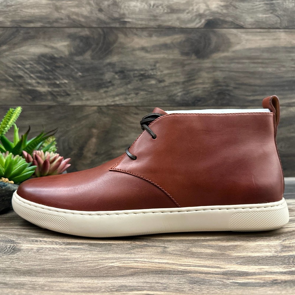 NIB FitFlop Zackery 11 44 Dark Red Chukka Ankle Boots Leather - Picture 5 of 11